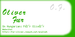 oliver fur business card